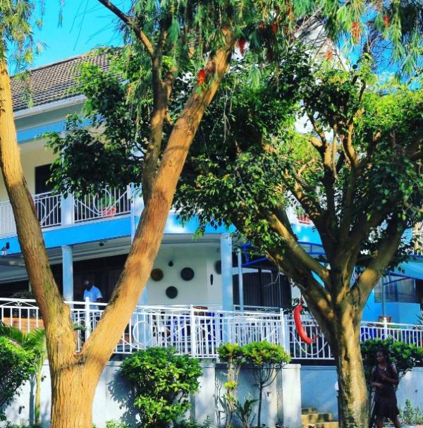 A view of the hotel from the gardens